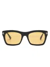 Tom Ford Nico Square Acetate Sunglasses In Schwarz