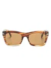 Tom Ford Nico Square-frame Tinted Sunglasses In Brown