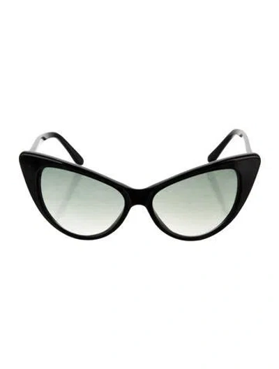 Pre-owned Tom Ford Nikita Cat-eye Sunglasses In Black