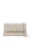 Tom Ford Glitter Textured Fabric Clutch Shoulder Bag In Gold