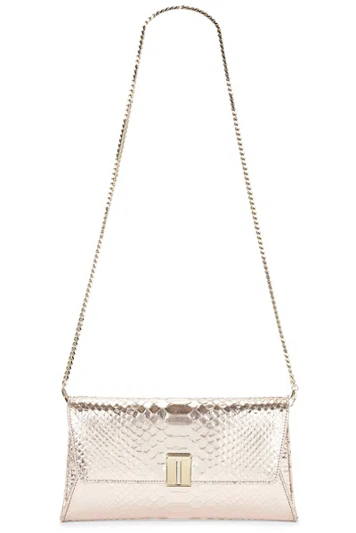 Tom Ford Nobile Stamped Python Clutch In Champagne