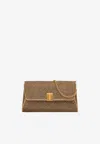 Tom Ford Nobile Clutch In Textured Fabric In Gold