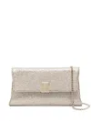 Tom Ford Glitter Textured Fabric Clutch Shoulder Bag In Grey