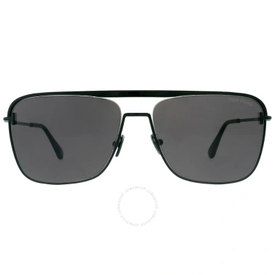 Tom Ford Nolan Smoke Navigator Men's Sunglasses Ft0925 01a 60 In Black