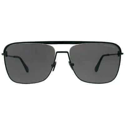 Pre-owned Tom Ford Nolan Smoke Navigator Men's Sunglasses Ft0925 01a 60 Ft0925 01a 60 In Gray