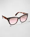 Tom Ford Nora Plastic Cat-eye Sunglasses In Black / Other