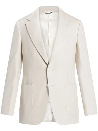 Tom Ford Notch Lapels Blazer In White