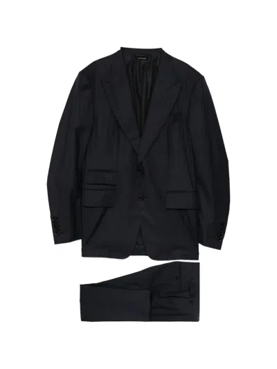 Tom Ford Notched Lapel Suit In Black