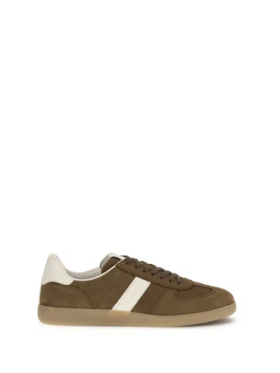 Tom Ford Brown Calf Leather Bos Taurus Low Top Sneakers