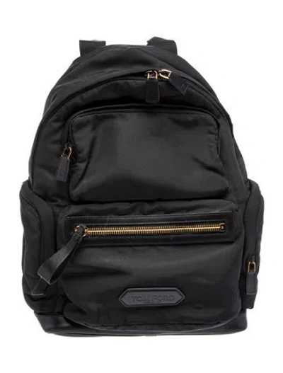 Pre-owned Tom Ford Nylon Backpack In Black