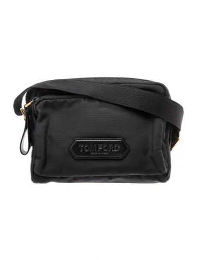 Pre-owned Tom Ford Nylon Belt Bag In Black