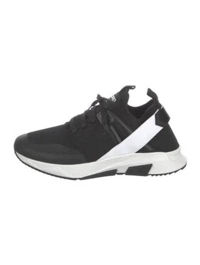 Pre-owned Tom Ford Nylon Colorblock Pattern Sneakers In Black