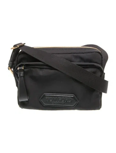 Pre-owned Tom Ford Nylon Crossbody Bag In Black