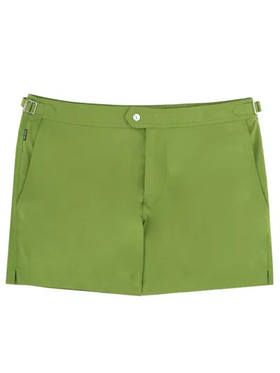 Tom Ford Nylon Swim Short In Green