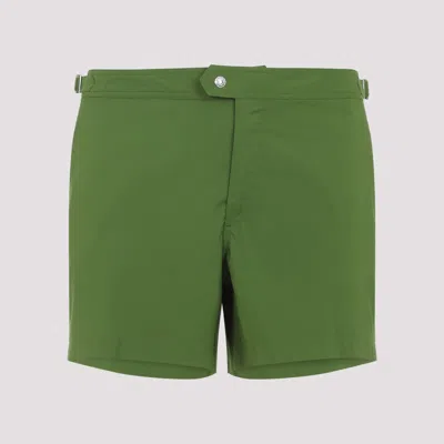 Tom Ford Nylon Swim Short In Green