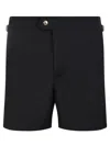 Tom Ford Black Swimsuit With Buckle On The Front In Tech Fabric Man In Black