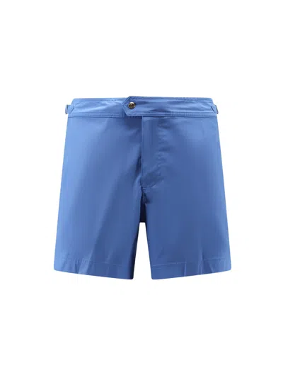 Tom Ford Nylon Swim Trunks In Blue