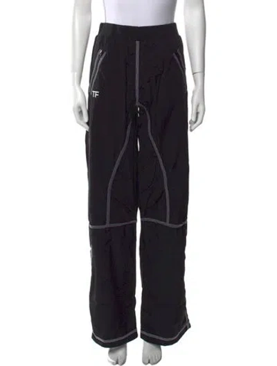 Pre-owned Tom Ford Nylon Wide Leg Pants In Black