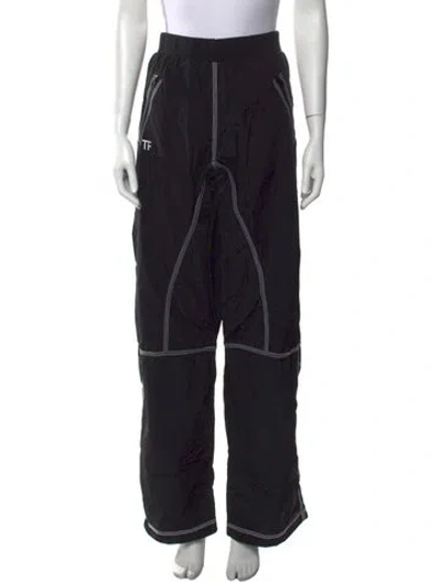 Pre-owned Tom Ford Nylon Wide Leg Pants In Black