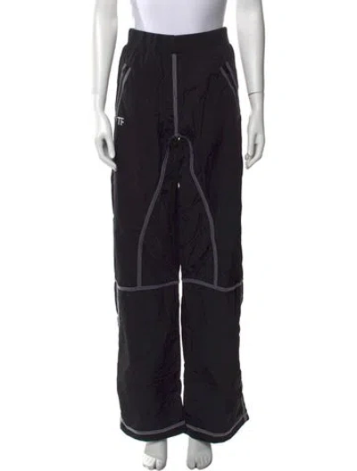 Pre-owned Tom Ford Nylon Wide Leg Pants In Black