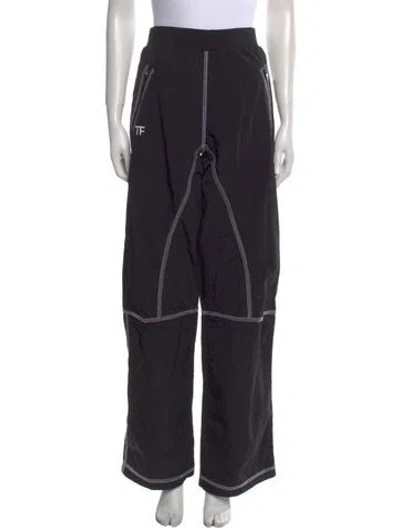Pre-owned Tom Ford Nylon Wide Leg Pants In Black