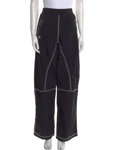 Pre-owned Tom Ford Nylon Wide Leg Pants In Black