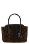 Tom Ford Ocelot Medium Leather-trimmed Ocelot-print Brushed-suede Tote In Brown