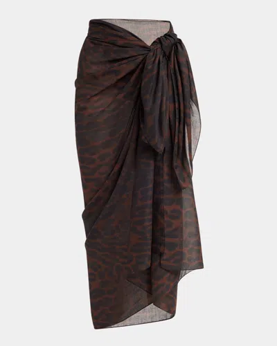 Tom Ford Ocelot-print Cotton Muslin Pareo