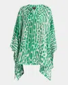 Tom Ford Ocelot-print Cotton-silk Mini Kaftan Dress