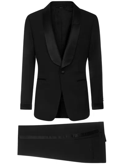 Tom Ford O'connor Shawl Lapel Tuxedo Suit In Brown
