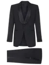 Tom Ford Bi-stretch Plain Weave Shelton Evening Suit In Black