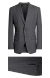 Tom Ford O'connor Wool Plain Weave Suit In Gray