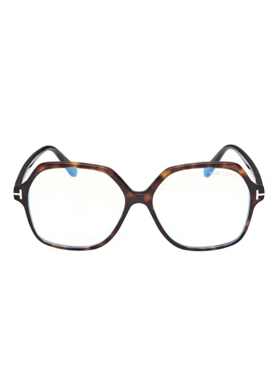 Tom Ford Octagonal Frame Optical Glasses