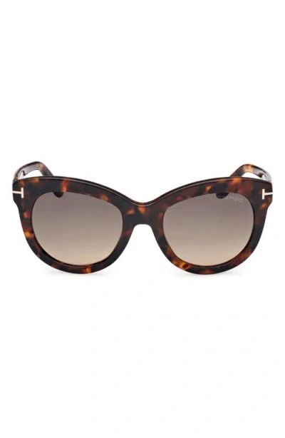TOM FORD TOM FORD ODETTE 53MM BUTTERFLY SUNGLASSES