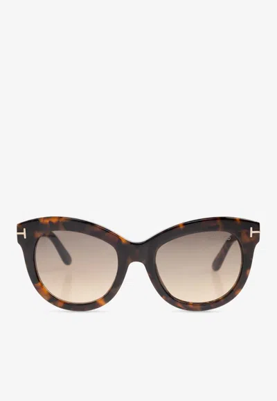 Tom Ford Odette Butterfly Sunglasses In Gray