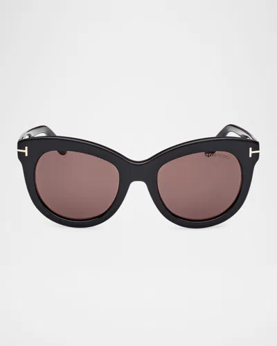 TOM FORD ODETTE ROUND ACETATE SUNGLASSES