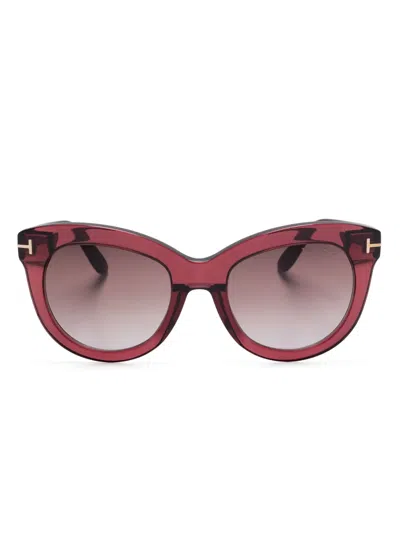 Tom Ford Odette Sunglasses In Red