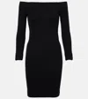 Tom Ford Off-shoulder Cashmere And Silk Minidress In Black