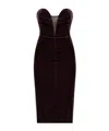 Tom Ford Midi Dress With Sweetheart Neckline In Brown