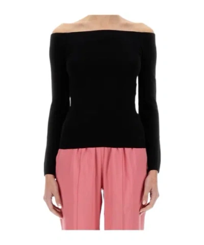 TOM FORD TOM FORD OFF-SHOULDER LONG-SLEEVED KNITTED TOP