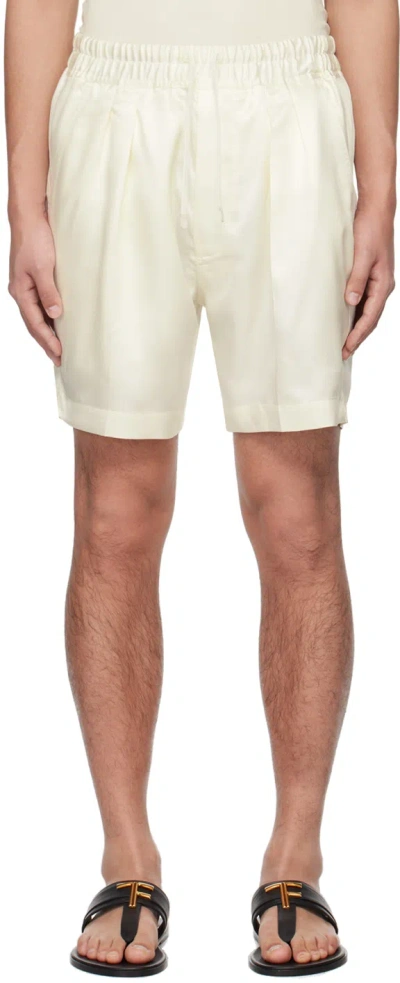 Tom Ford Off-white Drawstring Shorts In Off White