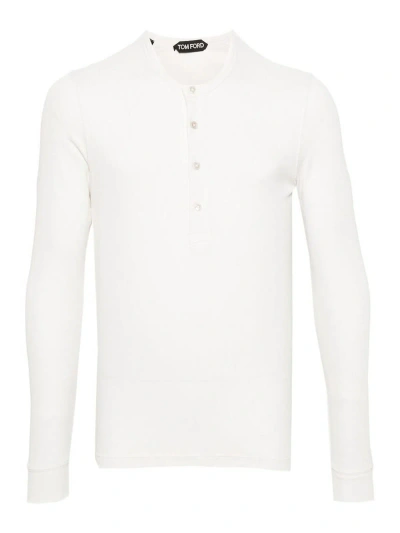 Tom Ford Off-white Henley Sweater