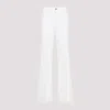 Tom Ford High-waisted Flared Pants With Classic Five-pocket Design In Off White