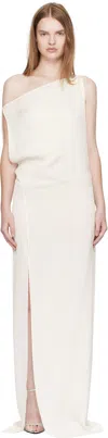 Tom Ford Off-white Off The Shoulder Evening Maxi Dress In Neutral