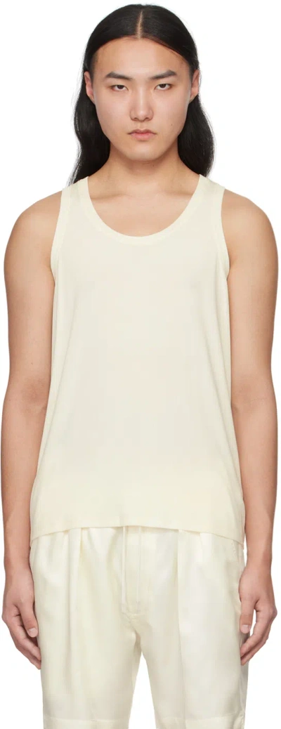 Tom Ford Off-white Scoop Neck Tank Top In Ivory