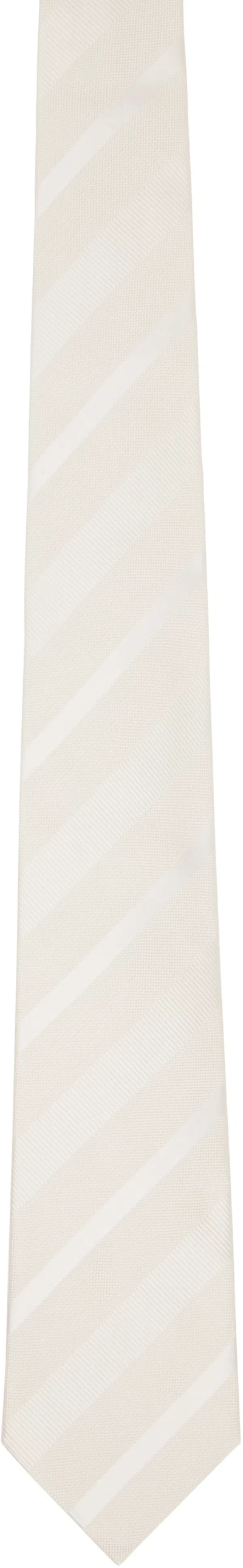 Tom Ford Off-white Silk Tie