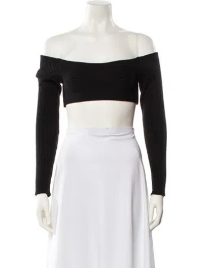 Pre-owned Tom Ford Off-the-shoulder Sweater In Black
