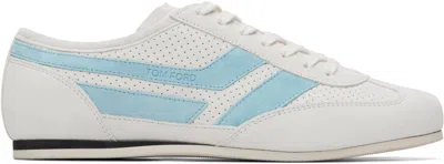 Tom Ford Off-white Perforated Suede Brook Sneakers