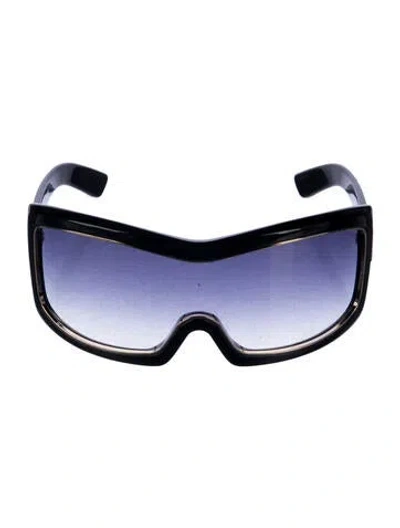 Pre-owned Tom Ford Olga Shield Sunglasses In Black