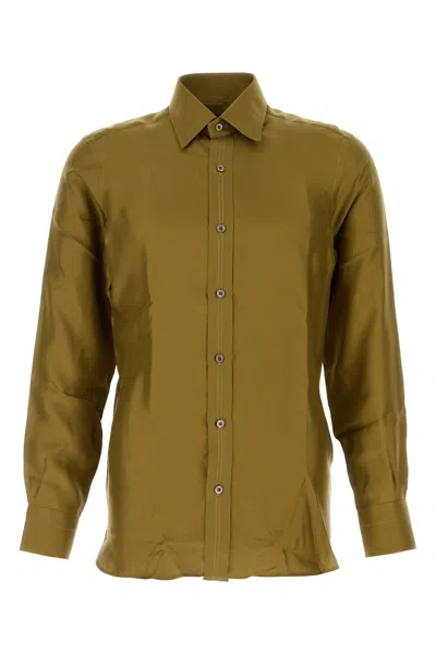 TOM FORD OLIVE GREEN SILK SHIRT